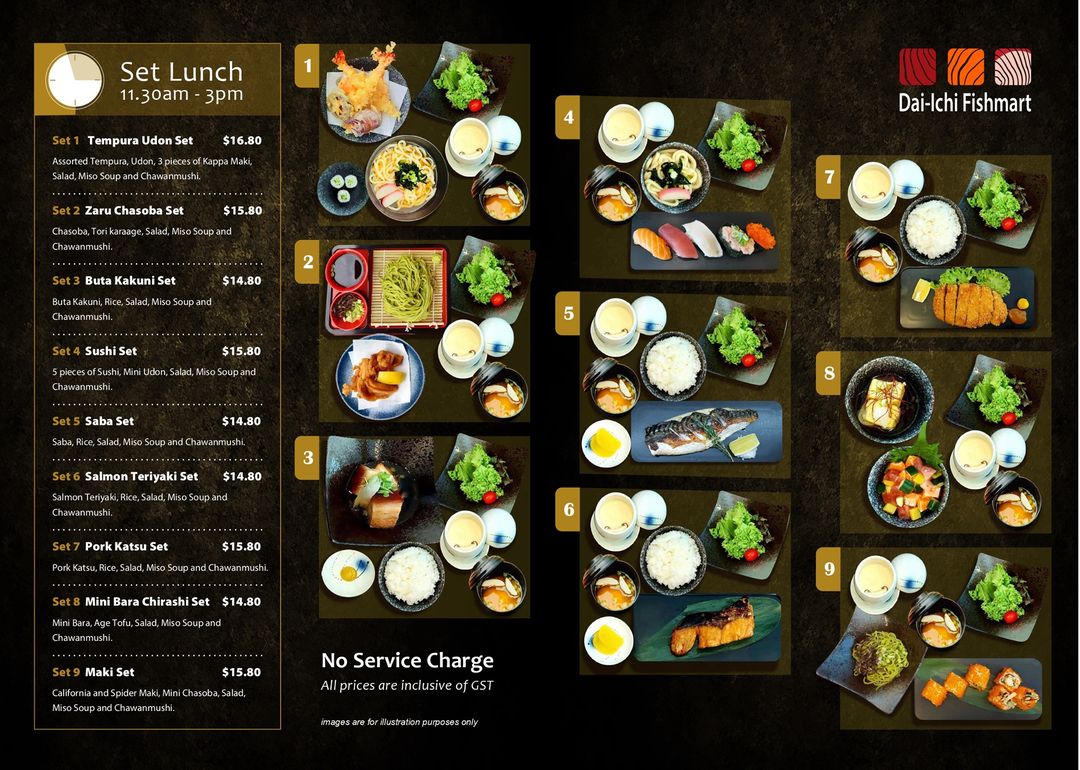 cheap and nice Japanese set lunch Set Menu - Dai Ichi Fishmart